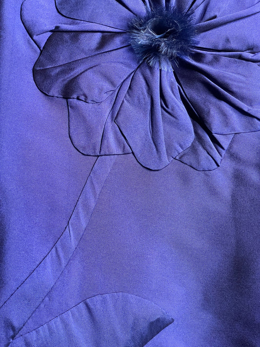 Madeleine skirt in royal blue satin