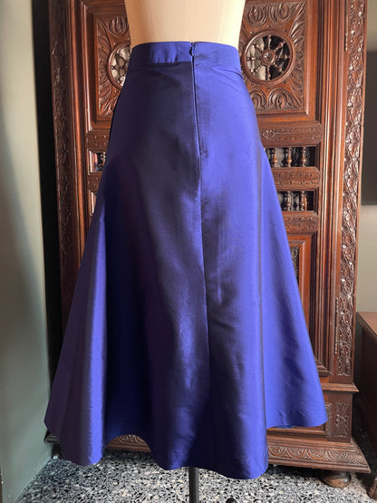 Madeleine skirt in royal blue satin