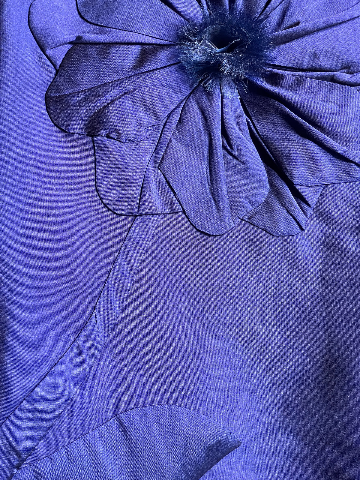 Madeleine skirt in royal blue satin