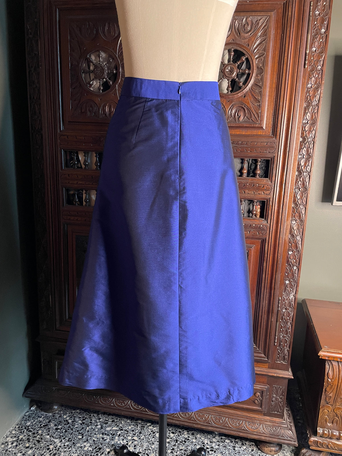 Christobal skirt in royal blue satin