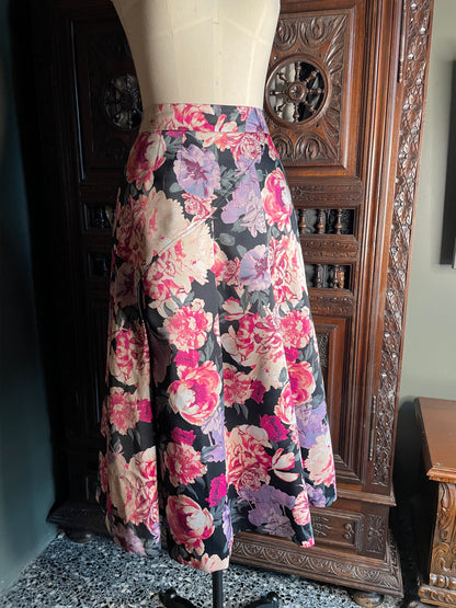 Christobal skirt in floral printed satin