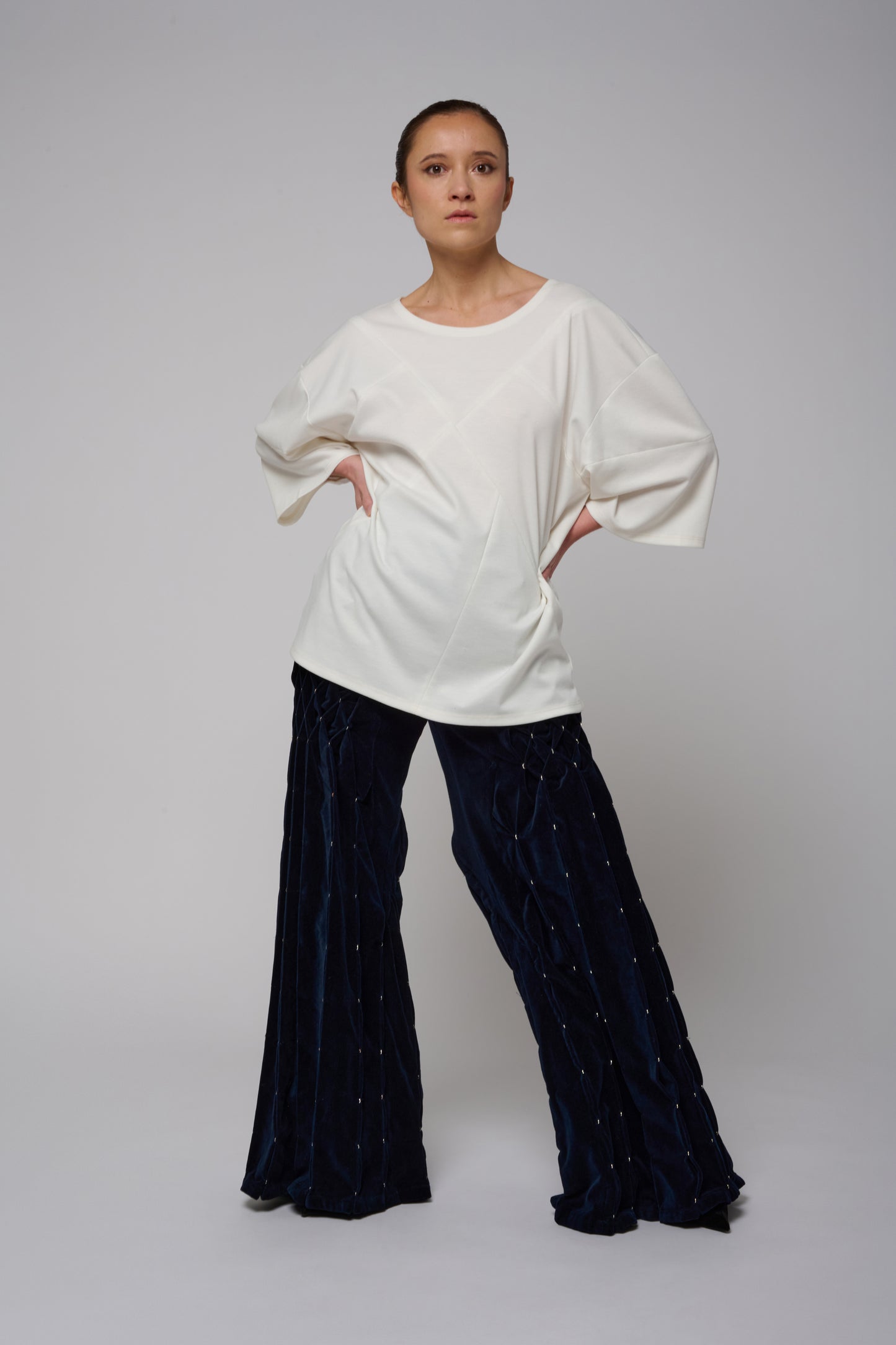 Intarsia T-Shirt In Cotton