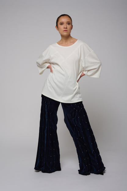 Intarsia T-Shirt In Cotton