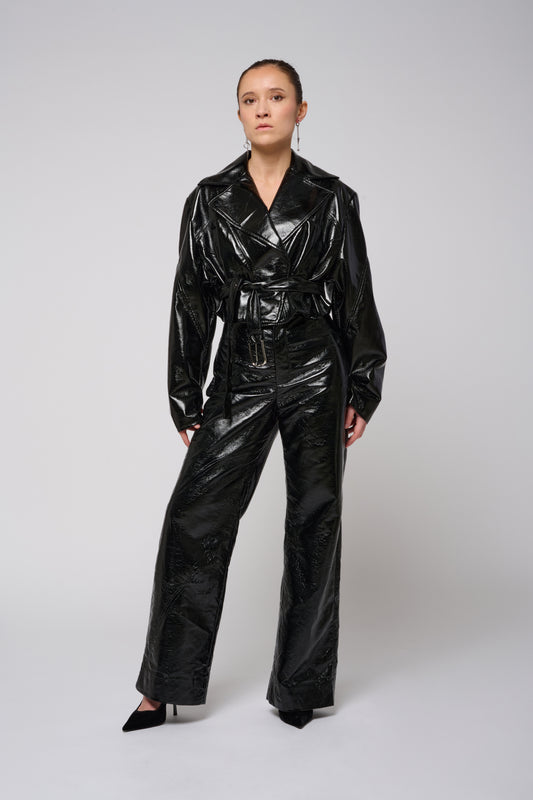 Virginie Jacket in Black vinyl