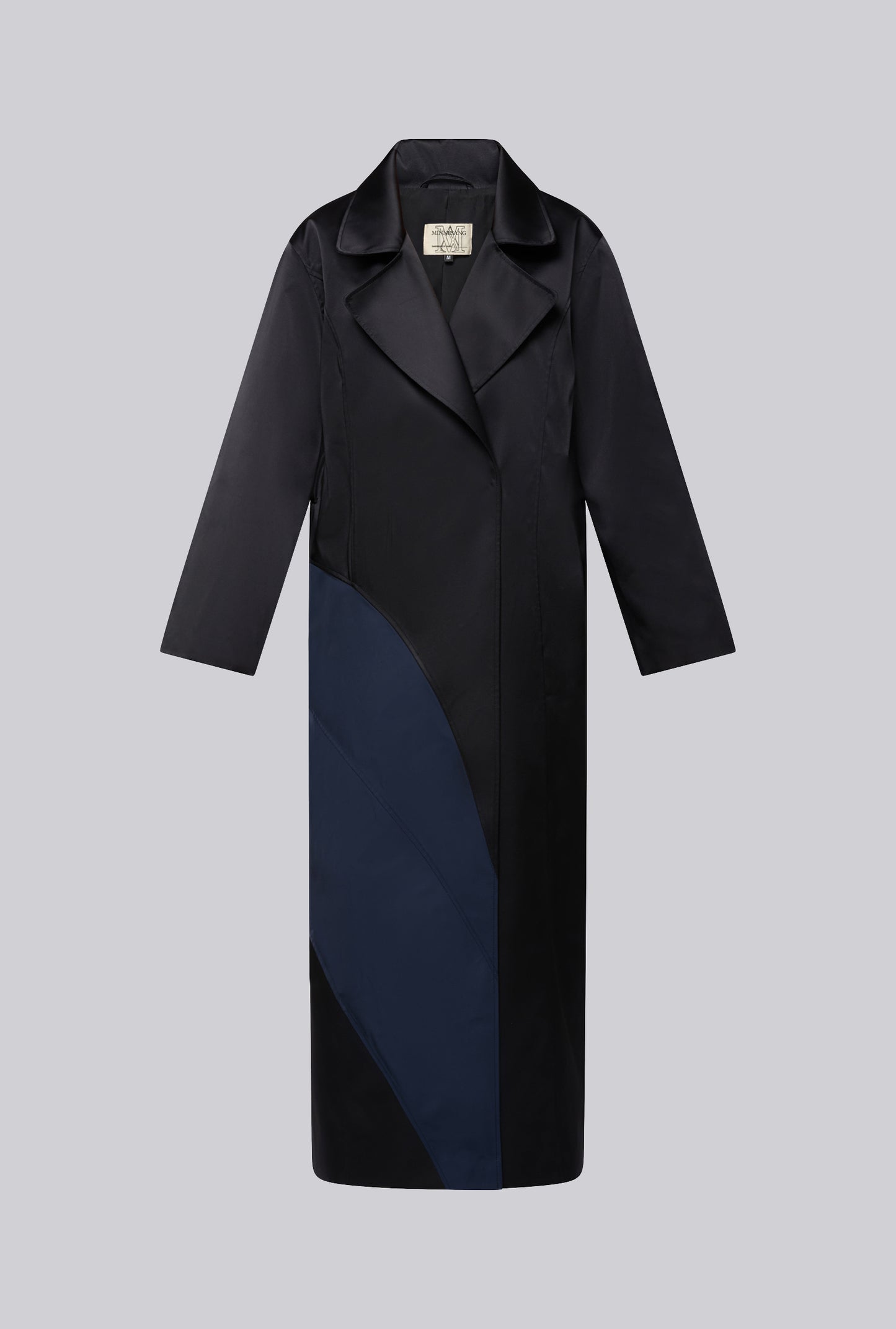 Intarsia Coat In Satin Duchess